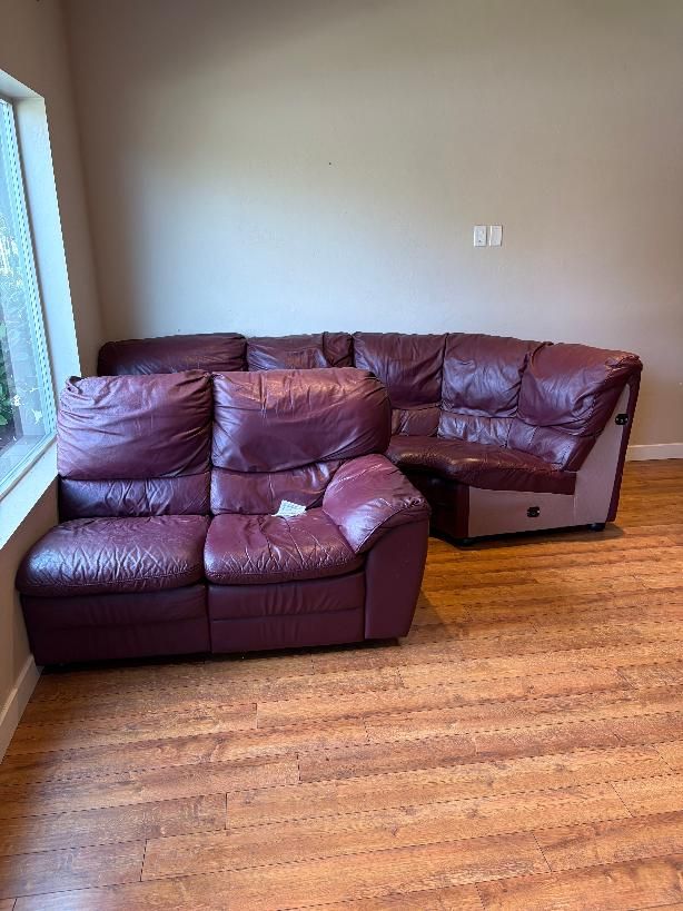 Free Leather Sectional Sofa and fabric sofa for pickup