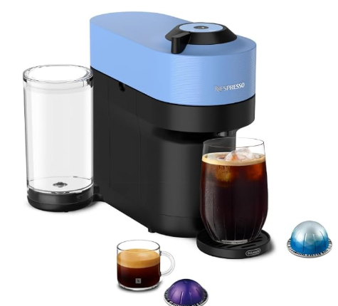 Nespresso Vertuo Pop+ Coffee and Espresso Machine by De'Longhi, Pacific Blue
