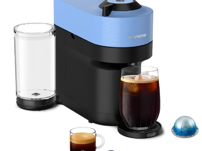 Nespresso Vertuo Pop+ Coffee and Espresso Machine by De'Longhi, Pacific Blue