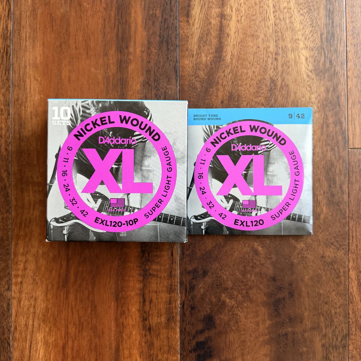 D’Addario EXL120, 9-42 electric guitar strings (11 packs)