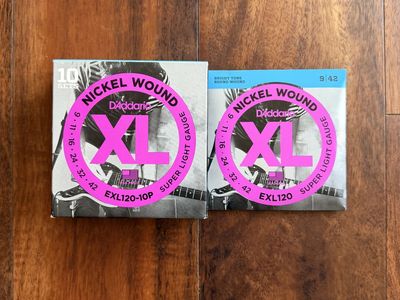D’Addario EXL120, 9-42 electric guitar strings (11 packs)