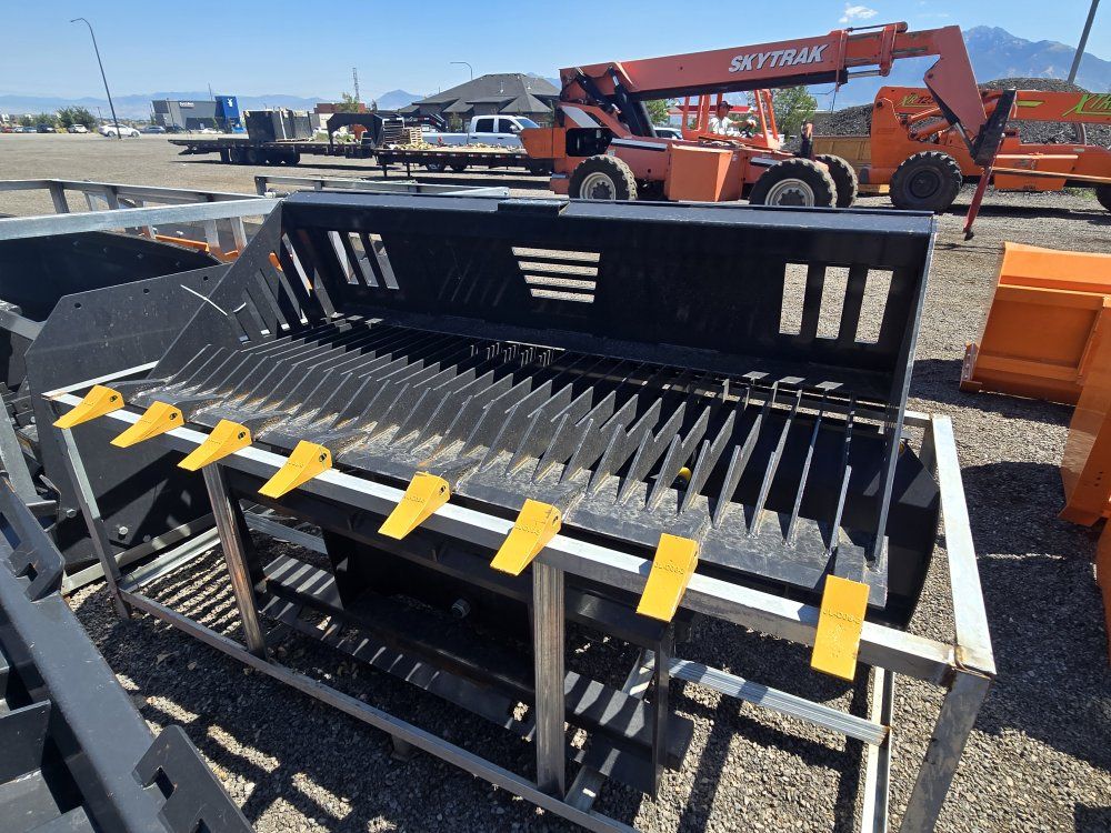 NEW LandHonor 72" Heavy Duty Rock Bucket (Skid Steer) Welded on Shanks & Replacable Teeth