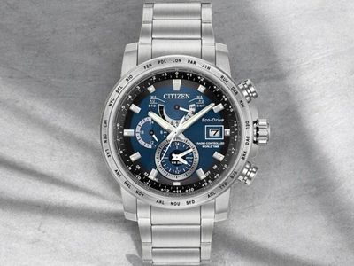 Men'S Citizen EcO-DriveR World Time A-T Watch with Navy Blue Dial (Model: AT9070-51L) Excellent Conditions!
(require a new batt