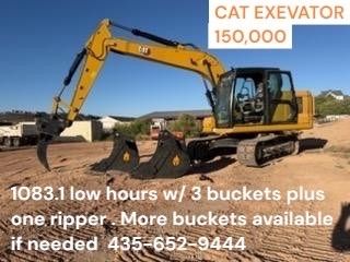 Caterpillar 313 Excavator with 1083.1 Low Hours, 3 Buckets, and 1 Ripper