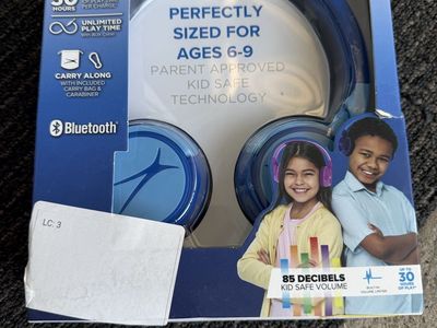 Altec Lansing 2-in-1 Kid Safe Volume Limiting Headphones Ages 6-9 Blue