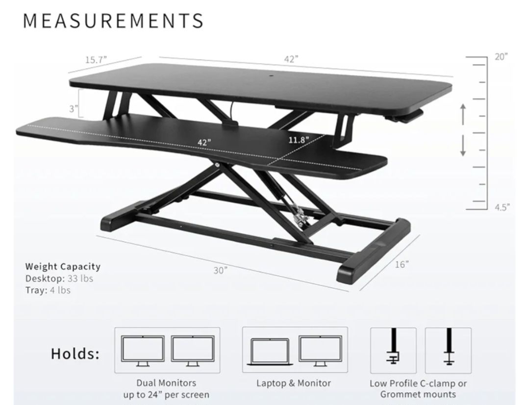 Desk Converter/ Stand up Desk