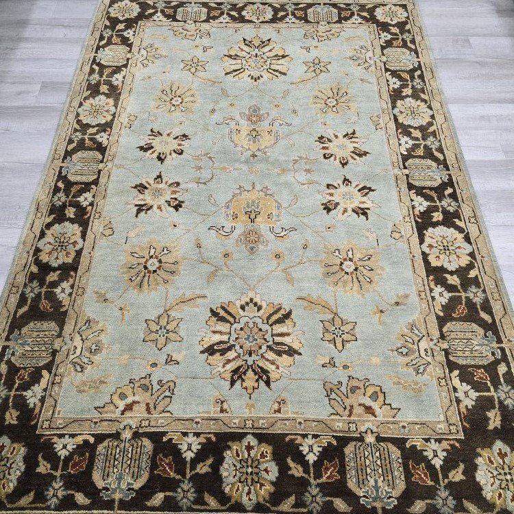New 6x9 Handmade Wool Rug, Oushak Design