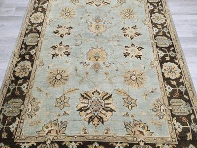 New 6x9 Handmade Wool Rug, Oushak Design