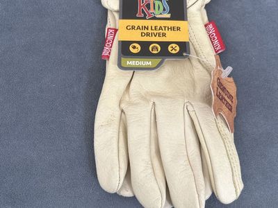 Kinco Kids Grain Leather Driver Gloves - Medium