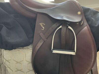 16 Inch Medium Leather Pessoa Saddle And Stirrups