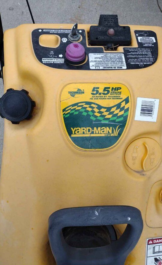 yard - man 5.5 hp electric start in working condi