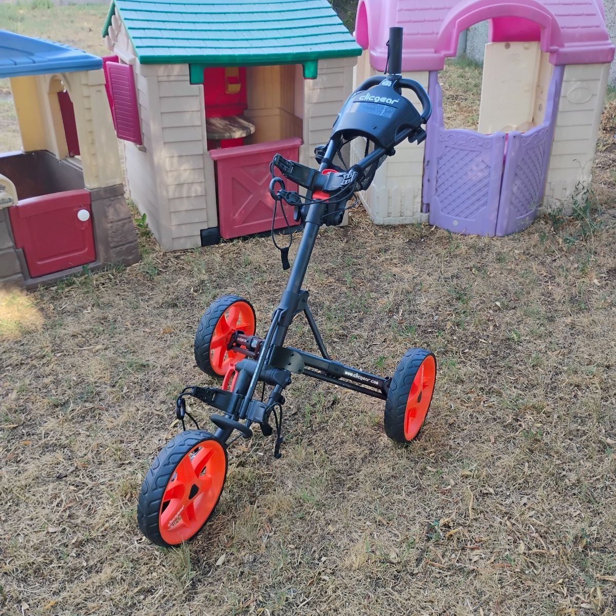 Clicgear Model 3.5+ New Condition w/Orange Wheel's Golf Cart