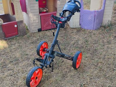 Clicgear Model 3.5+ New Condition w/Orange Wheel's Golf Cart