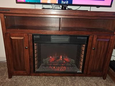 TV Stand With Built-in Fireplace
