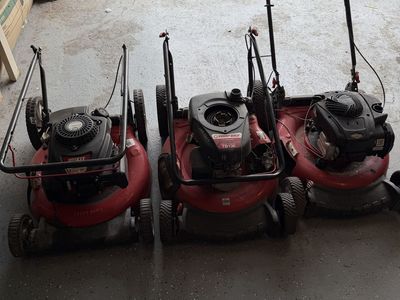 Lot of Three Nonworking Mowers For Parts