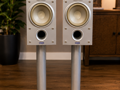 Energy Connoisseur C-3 Speakers + Matching C-STM-1 Factory Stands — Maple
