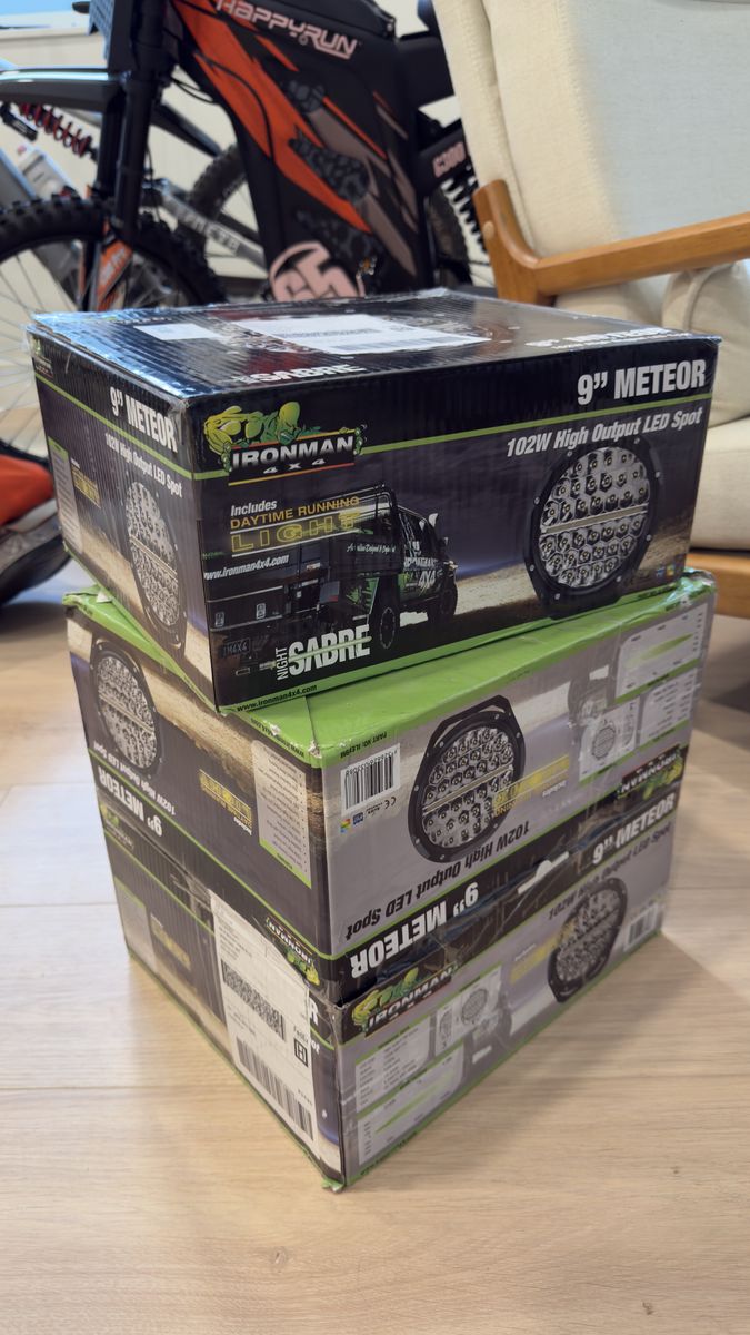 3x Ironman 4x4 9 Meteor 102w Offroad Lights