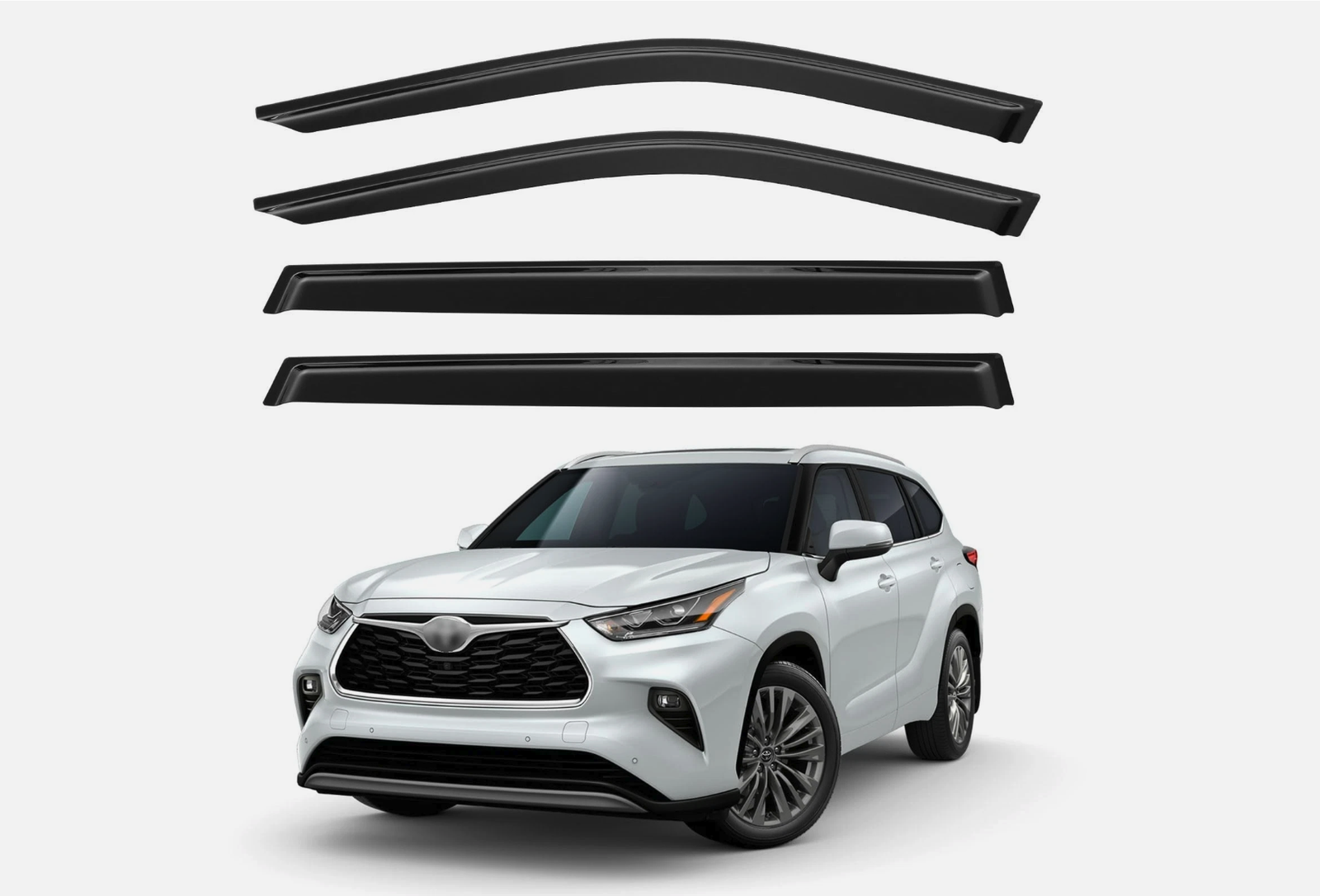 2020-2026 Toyota Highlander Window Visors Rain Guards Out-Channel 4PC Vent Shade