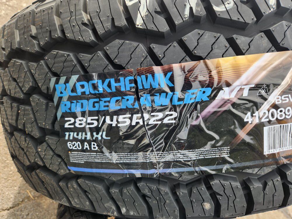285/45r22 blackhawk ridgecrawler at