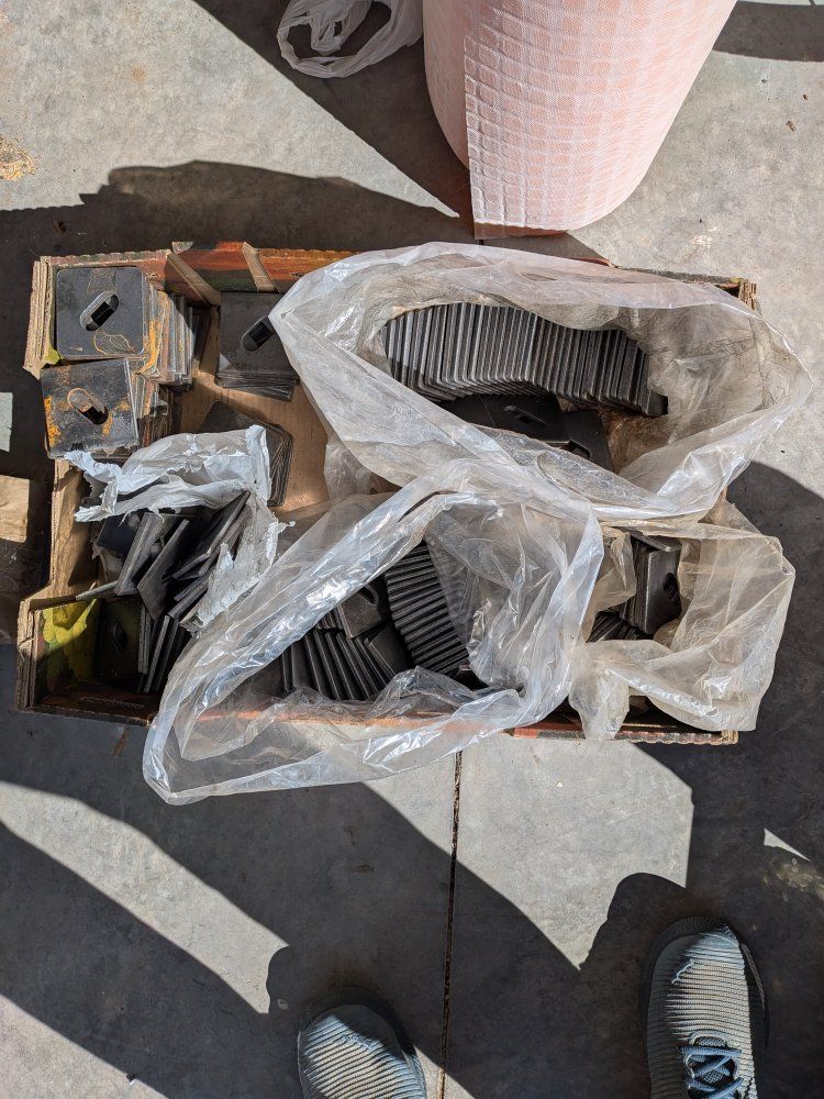 3x3 washers, round washers, anchor bolts, rebar L