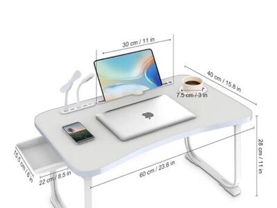 Laptop Bed Desk / White