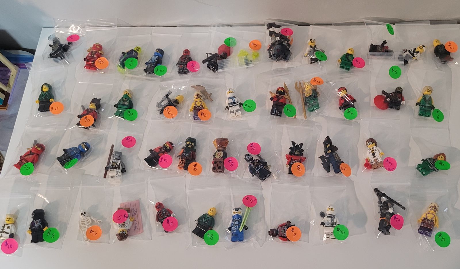 120+ Lego Ninjago Minifigures all for $1295 or priced separately in the picture