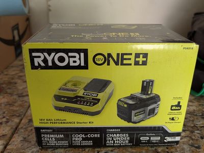 Ryobi ONE+ HP 18V 8.0Ah 8Ah Battery and Rapid Charger Starter Kit