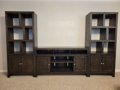 Entertainment Center with two bookcases and TV stand