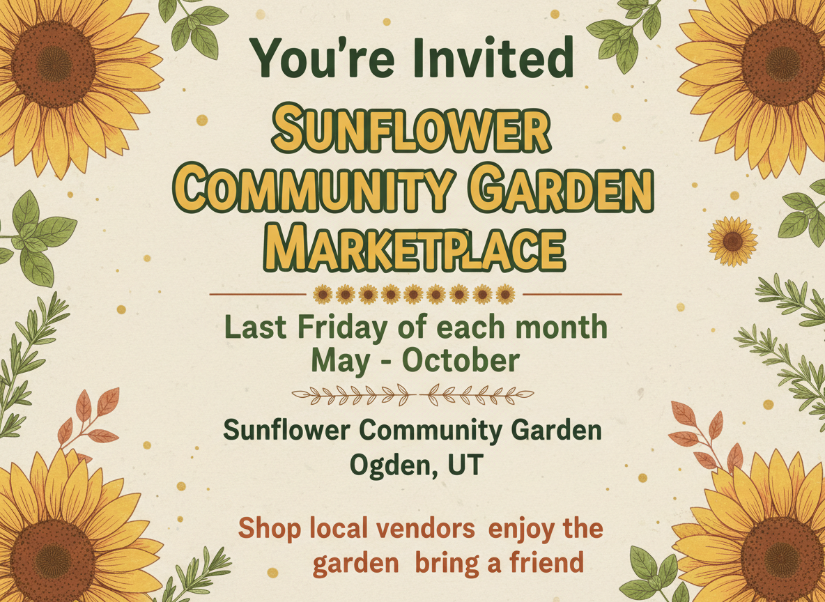 Local vendors wanted: Sunflower Community Garden Marketplace