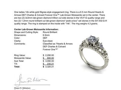 Moissanite/Diamond Ring, SIZE 8
