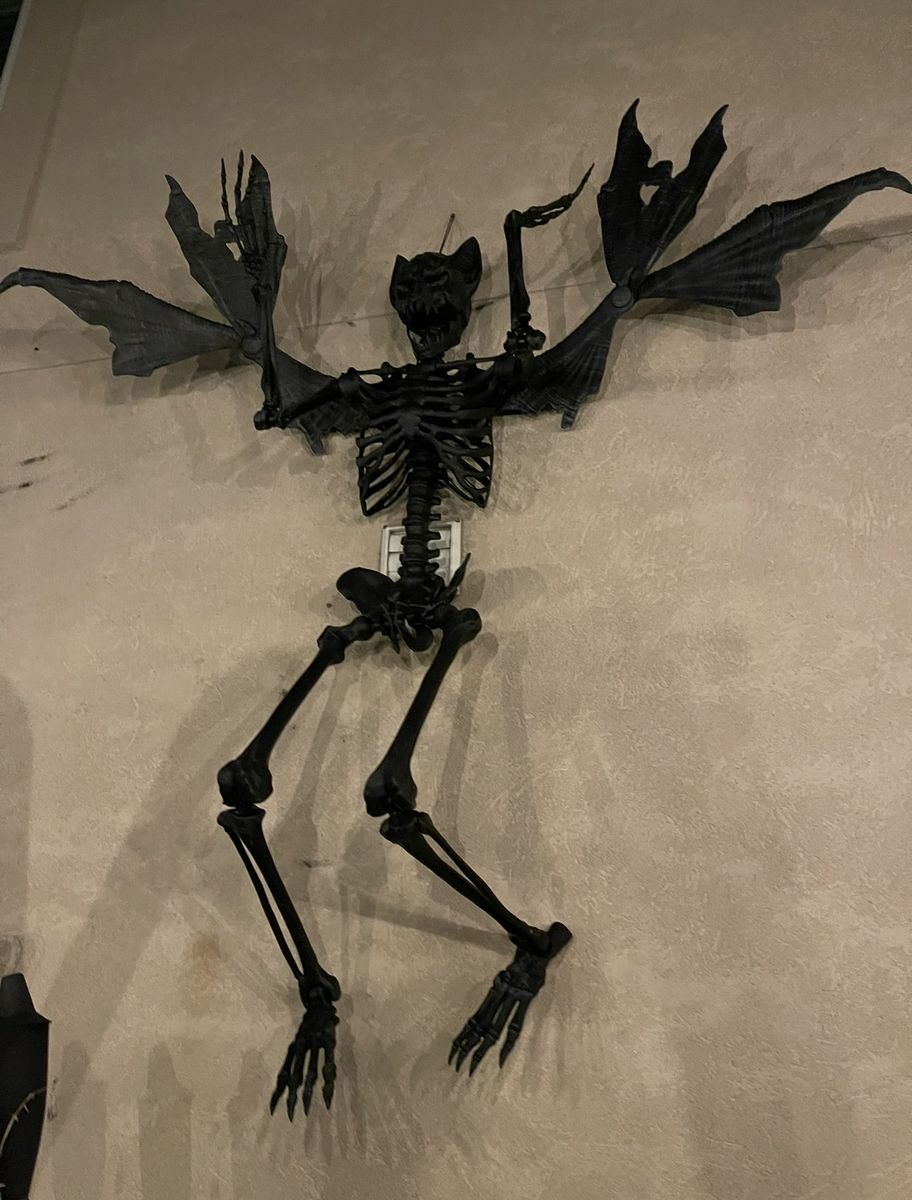 (2) Skeleton Bats Halloween