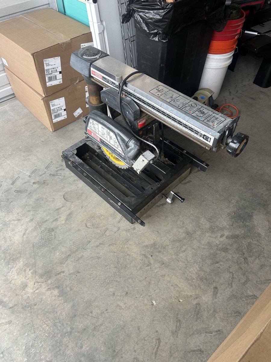 Craftsman 10" Radial Arm Saw - Vintage Power Tool for Woodworking & DIY Projects working craftsman saw