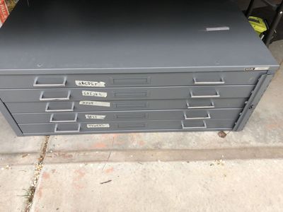 Flat File Cabinet for curl-free posters, blueprints, maps, CAD drawings, artwork