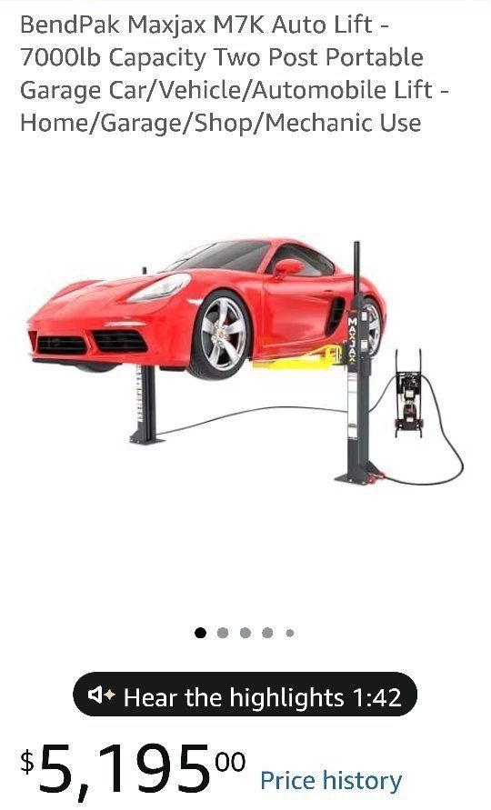 New Bendpak Max Jax Car Lift