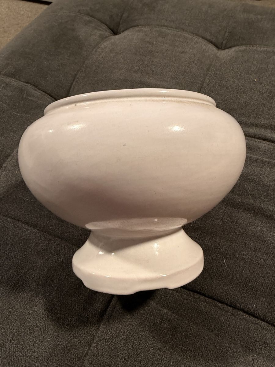 Frankoma Pottery 22 White Planter Bowl