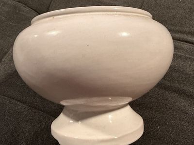 Frankoma Pottery 22 White Planter Bowl