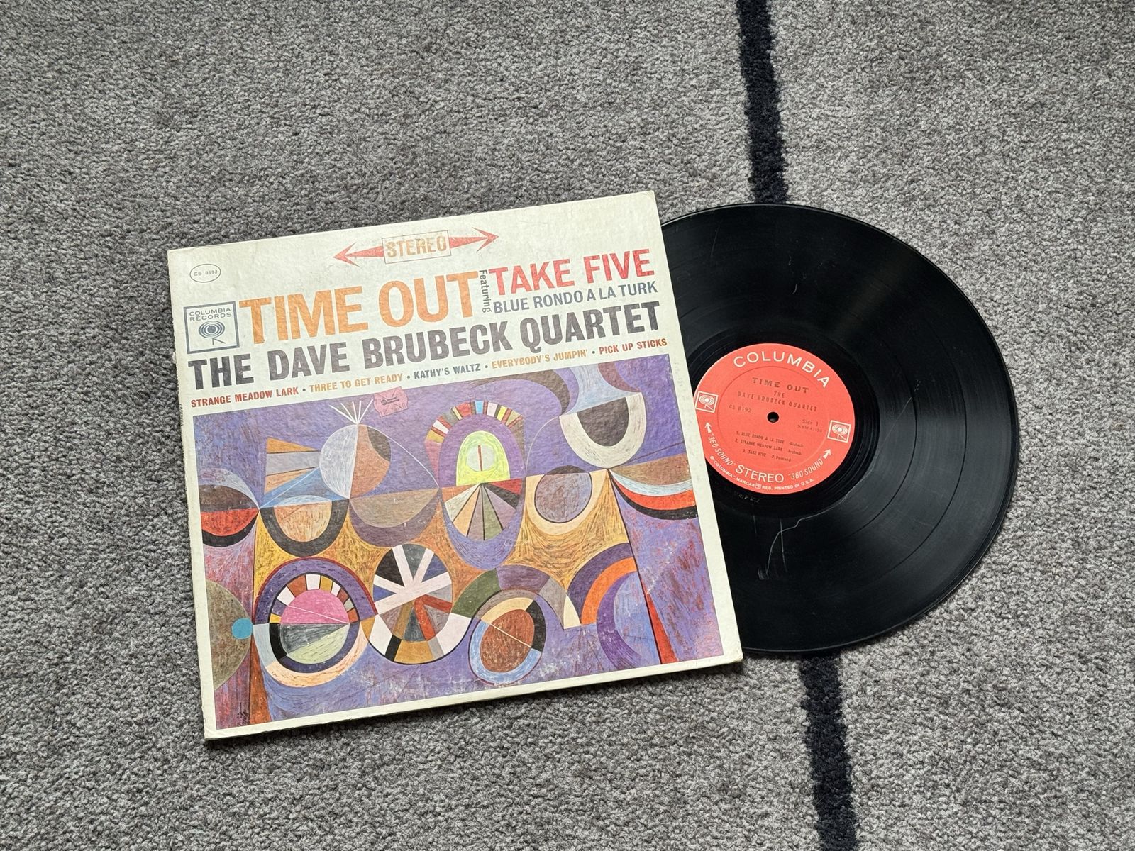 12” Time Out Dave Brubeck Quart Jazz Vinyl Record Album