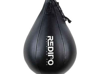 Redipo Training Pro Leather Speed Bag for Boxing Fitness Black
