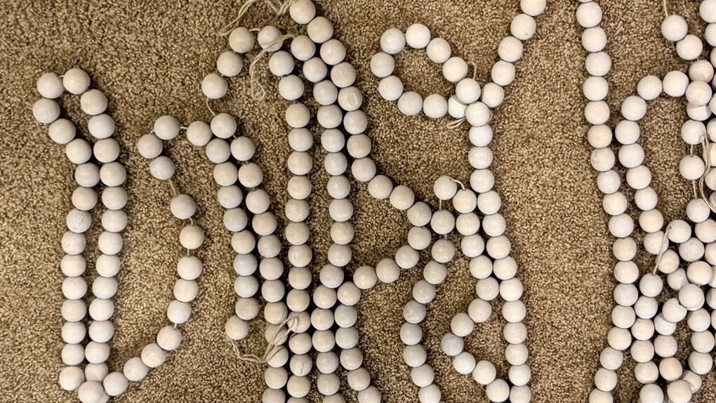 McGee And Co Natural Wooden Bead Christmas Garland