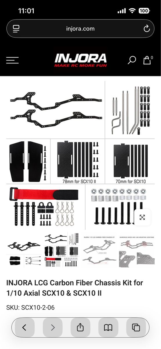 LCG chassis kit for SCX10.2