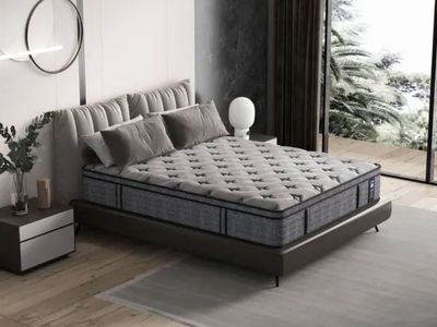 14 inch Euro Top Hybrid King Size Mattress-medium firm