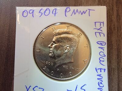 2009 half dollar eyebrow error.