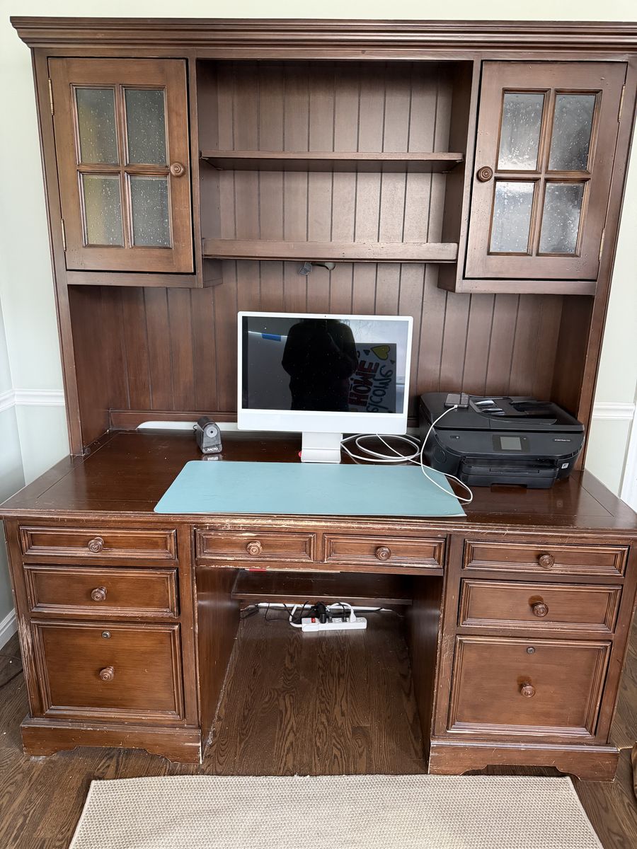 FREE Wood  Desk And Hutch