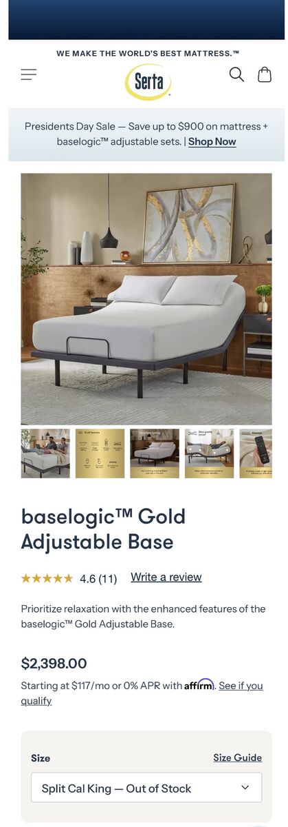 Base logic gold adjustable base