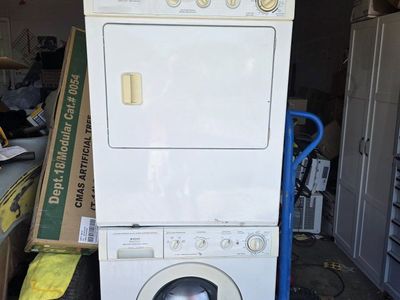 frigidaire Twin Stackable Washer Dryer Combo White/ side by side