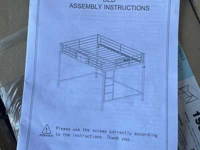 Twin Metal Loft Bed Frame – Black