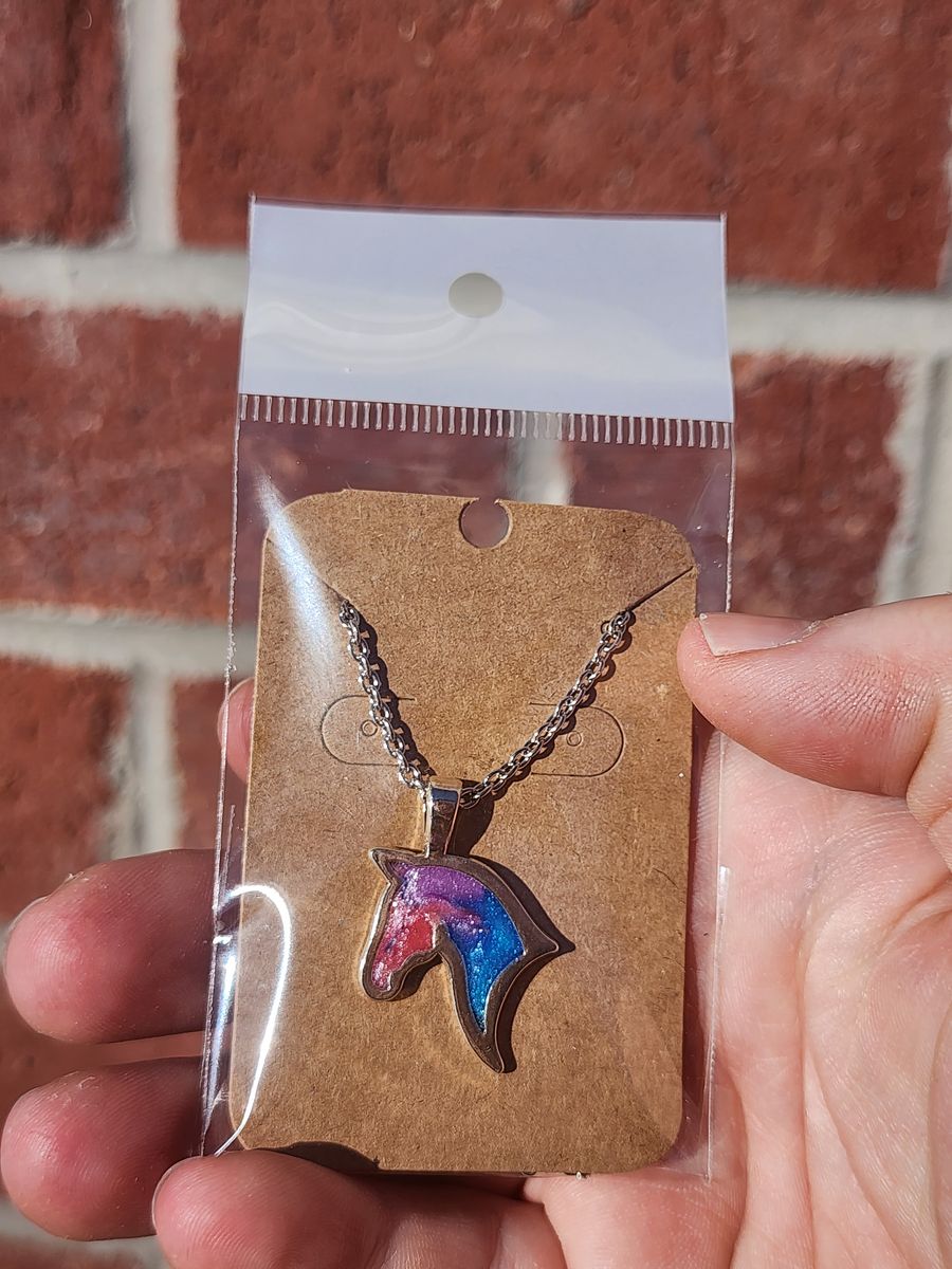 Colorful Resin Necklaces 24 inch chain