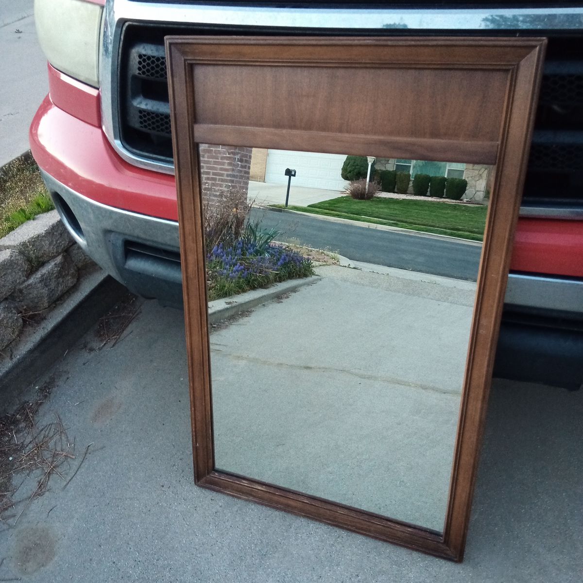 Mid Century Walnut Mirror
