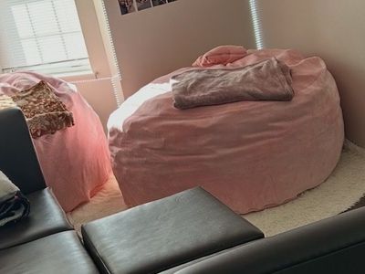 Pink jumbo bean bag