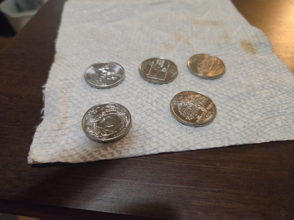 1999 platinum state quarters uncirclated 5 coins